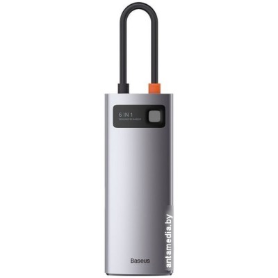 Док-станция Baseus Metal Gleam Series 6-in-1 Multifunctional USB Type C CAHUB-CW0G