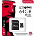 Карта памяти Kingston Industrial microSDHC SDCIT2/64GB 64GB (с адаптером)