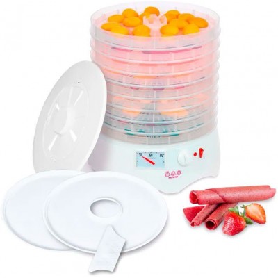 Сушилка для овощей и фруктов Мастерица EFD-0903VM (с прозрачными поддонами + 2 поддона для пастилы и лопатка)