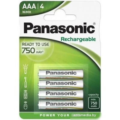 Аккумулятор Panasonic Ready to Use AAA HHR-4MVE/4BC (4 шт) Аккумулятор Panasonic Ready to Use AAA HHR-4MVE/4BC (4 шт)