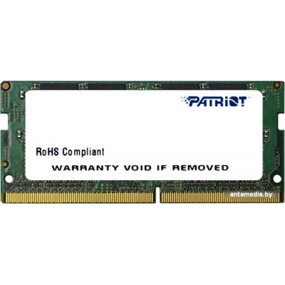 Оперативная память Patriot Signature Line 4GB DDR4 SO-DIMM PC4-17000 [PSD44G213381]