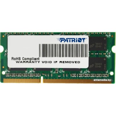 Оперативная память Patriot Signature Line 4GB DDR3 SO-DIMM PC3-12800 [PSD34G16002S]